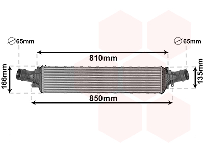 Intercooler (échangeur) VAN WEZEL 03004406