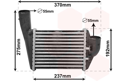 Intercooler (échangeur) VAN WEZEL 03014701