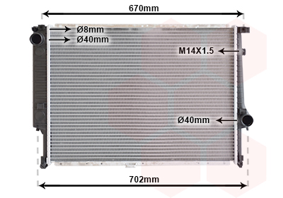 Radiateur refroidissement moteur VAN WEZEL 06002102