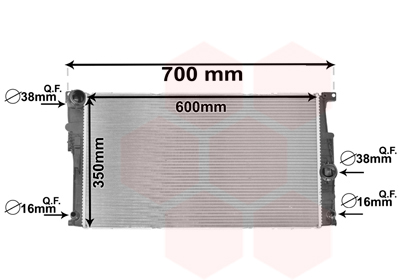 Radiateur refroidissement moteur VAN WEZEL 06002447