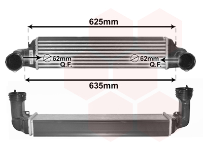 Intercooler (échangeur) VAN WEZEL 06004280