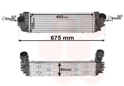 Intercooler (échangeur) VAN WEZEL 06004463