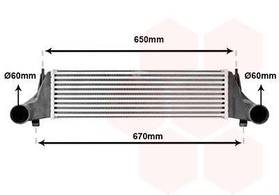 Intercooler (échangeur) VAN WEZEL 06004576