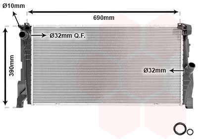 Radiateur refroidissement moteur VAN WEZEL 06012701