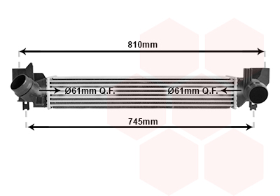 Intercooler (échangeur) VAN WEZEL 06014701