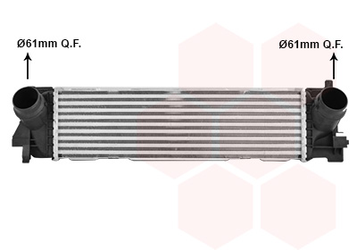 Intercooler (échangeur) VAN WEZEL 06014721