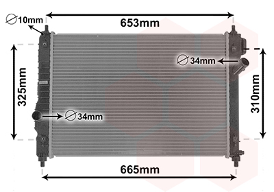 Radiateur refroidissement moteur VAN WEZEL 08002064