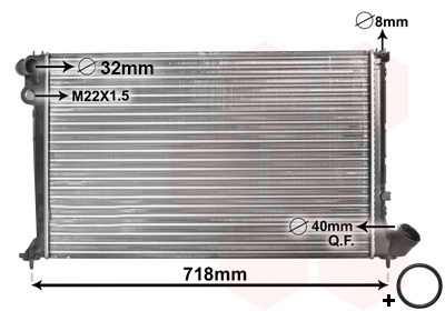 Radiateur refroidissement moteur VAN WEZEL 09002106