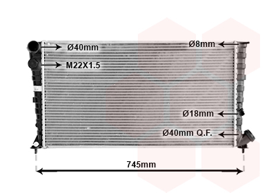 Radiateur refroidissement moteur VAN WEZEL 09002142