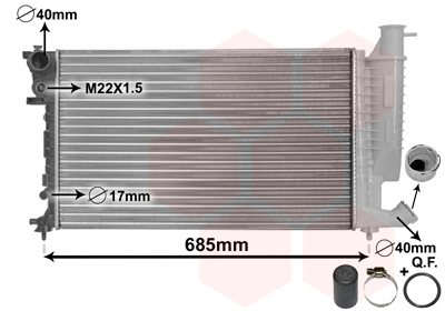 Radiateur refroidissement moteur VAN WEZEL 09002157