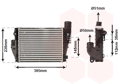 Intercooler (échangeur) VAN WEZEL 09004317