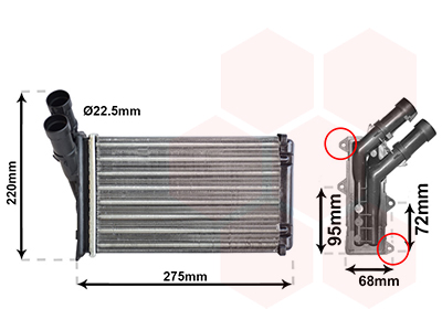 Radiateur de chauffage VAN WEZEL 09006082