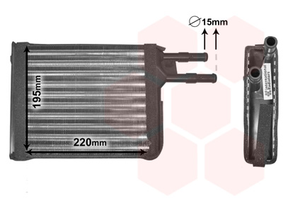 Radiateur de chauffage VAN WEZEL 09006128