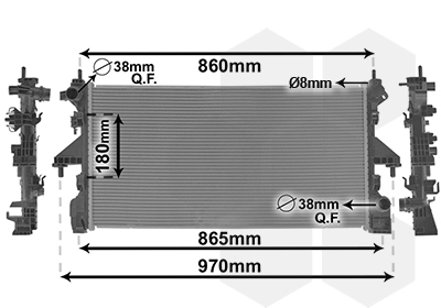 Radiateur refroidissement moteur VAN WEZEL 09012705