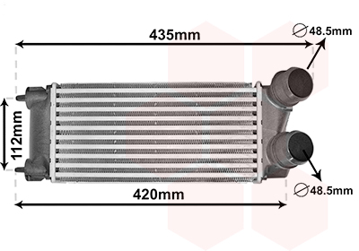 Intercooler (échangeur) VAN WEZEL 09014705