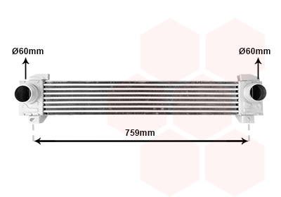 Intercooler (échangeur) VAN WEZEL 09014708