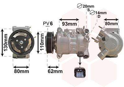 Compresseur de climatisation VAN WEZEL 0901K707