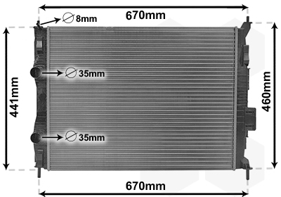 Radiateur refroidissement moteur VAN WEZEL 13002413