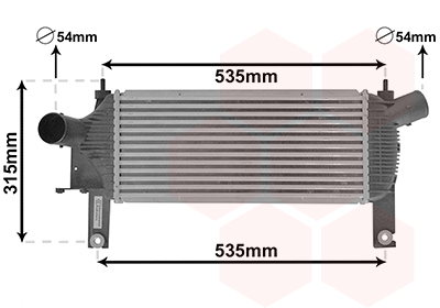 Intercooler (échangeur) VAN WEZEL 13004339