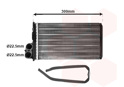 Van Wezel 40006199 Radiateur de Chauffage : : Auto et Moto