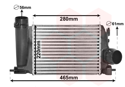 Intercooler (échangeur) VAN WEZEL 13014706