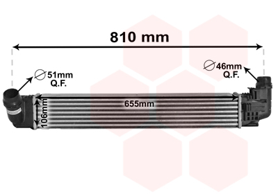 Intercooler (échangeur) VAN WEZEL 15004009