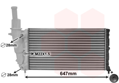 Radiateur refroidissement moteur VAN WEZEL 17002140
