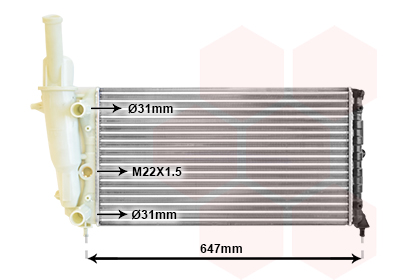 Radiateur refroidissement moteur VAN WEZEL 17002141