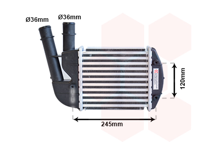 Intercooler (échangeur) VAN WEZEL 17004340