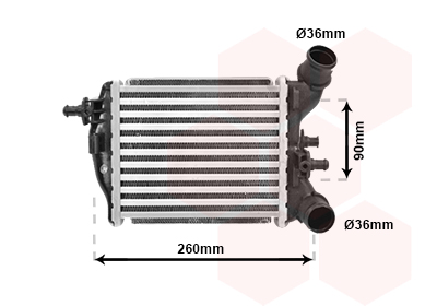 Intercooler (échangeur) VAN WEZEL 17004376