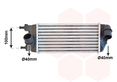 Intercooler (échangeur) VAN WEZEL 17004391