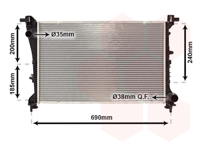 Radiateur refroidissement moteur VAN WEZEL 17012709