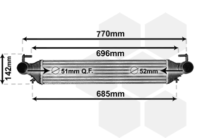 Intercooler (échangeur) VAN WEZEL 17014702