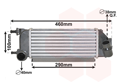 Intercooler (échangeur) VAN WEZEL 17014710