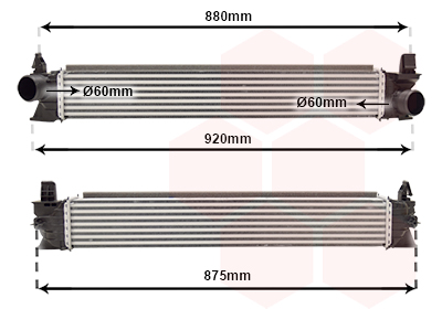 Intercooler (échangeur) VAN WEZEL 17014713