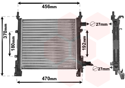 Radiateur refroidissement moteur VAN WEZEL 18002260