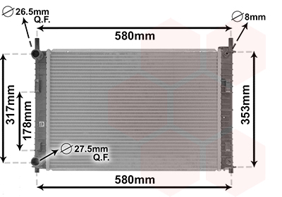 Radiateur refroidissement moteur VAN WEZEL 18002326