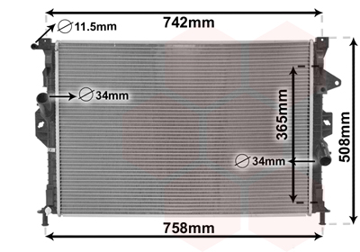 Radiateur refroidissement moteur VAN WEZEL 18002581