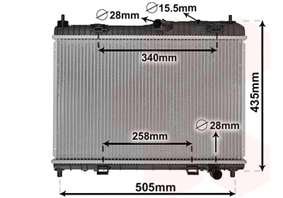 Radiateur refroidissement moteur VAN WEZEL 18002605