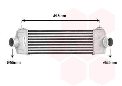 Intercooler (échangeur) VAN WEZEL 18004406