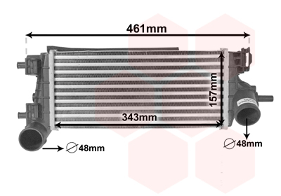 Intercooler (échangeur) VAN WEZEL 18014703