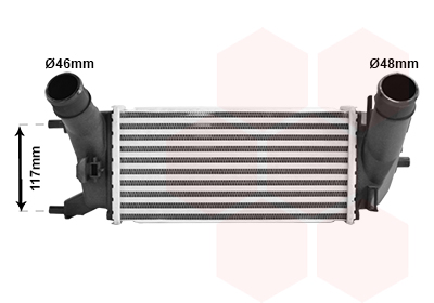 Intercooler (échangeur) VAN WEZEL 18014728