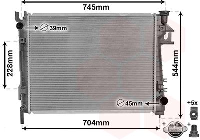 Radiateur refroidissement moteur VAN WEZEL 20012707