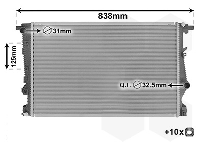 Radiateur refroidissement moteur VAN WEZEL 21012700