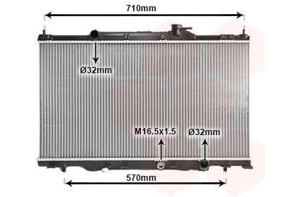 Radiateur refroidissement moteur VAN WEZEL 25002162