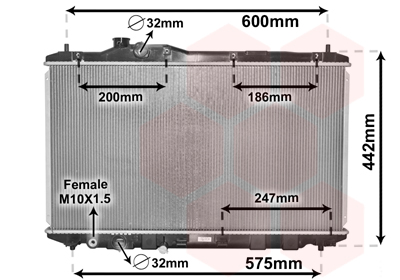 Radiateur refroidissement moteur VAN WEZEL 25002296