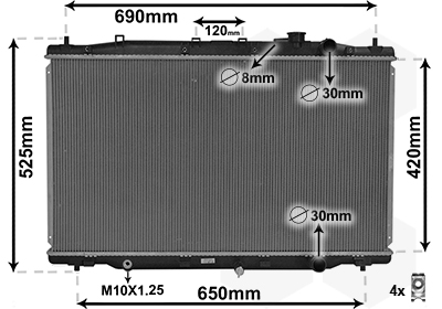 Radiateur refroidissement moteur VAN WEZEL 25012702