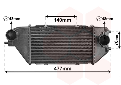 Intercooler (échangeur) VAN WEZEL 25014701