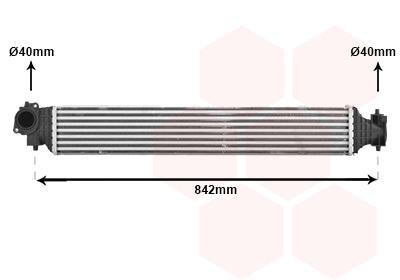 Intercooler (échangeur) VAN WEZEL 25014704