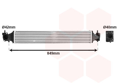 Intercooler (échangeur) VAN WEZEL 25014706